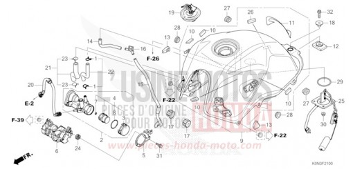 SERBATOIO CARBURANTE/POMPA CARBURANTE CBF125MER di 2024